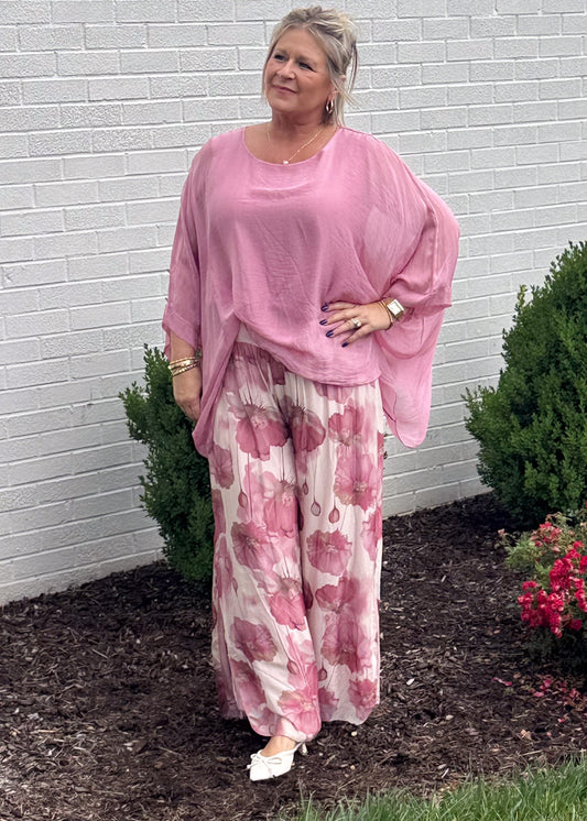 Garden Luxe Silk Pants