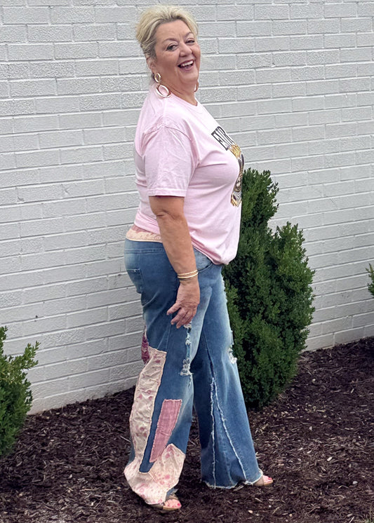 Rebel Patch Bootcut Denim