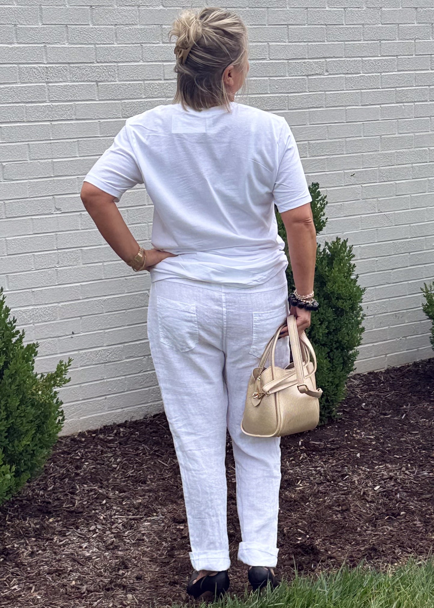Luxe Linen Embellished Statement Pants