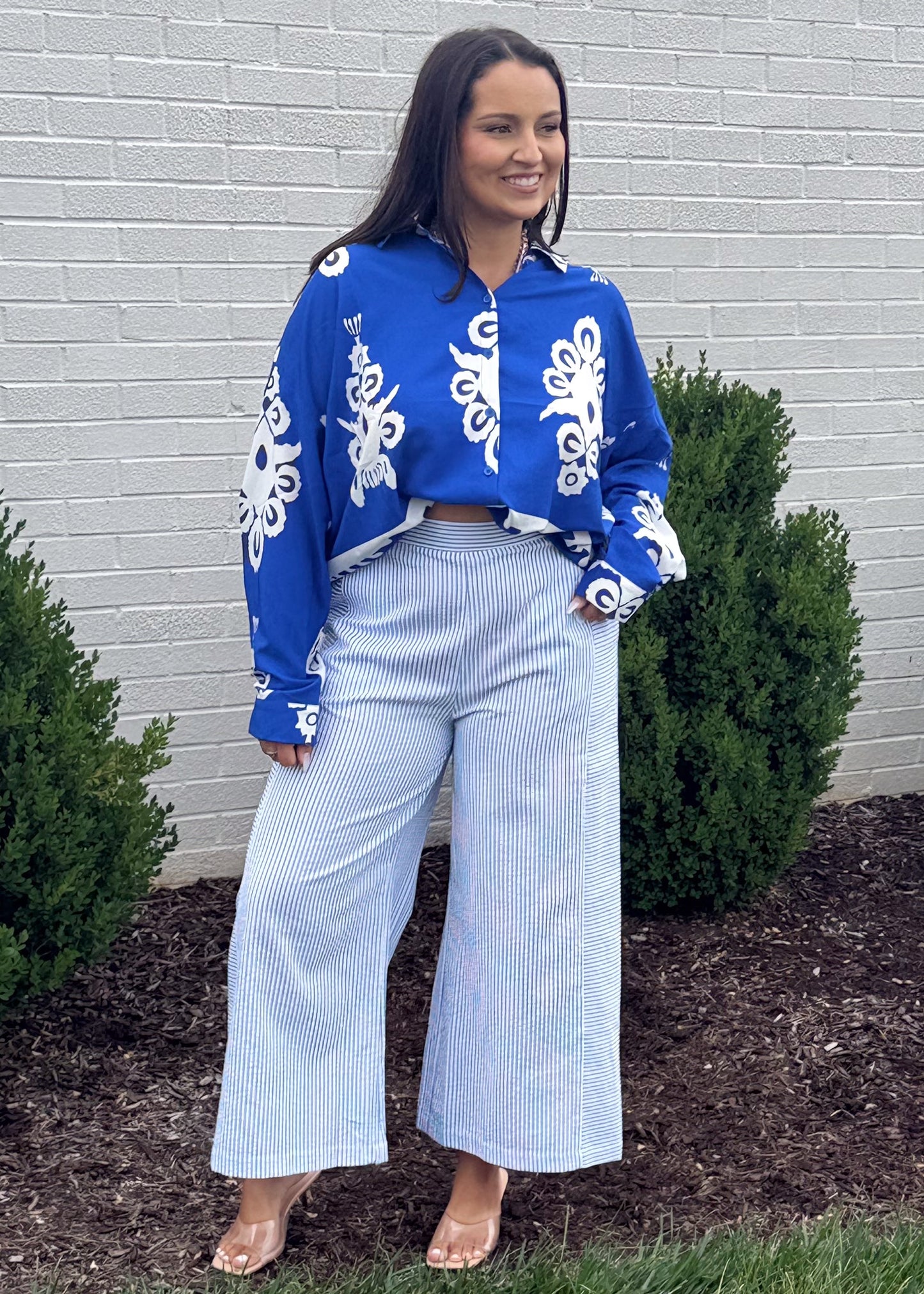 Royal Blue Blouse