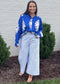 Royal Blue Blouse