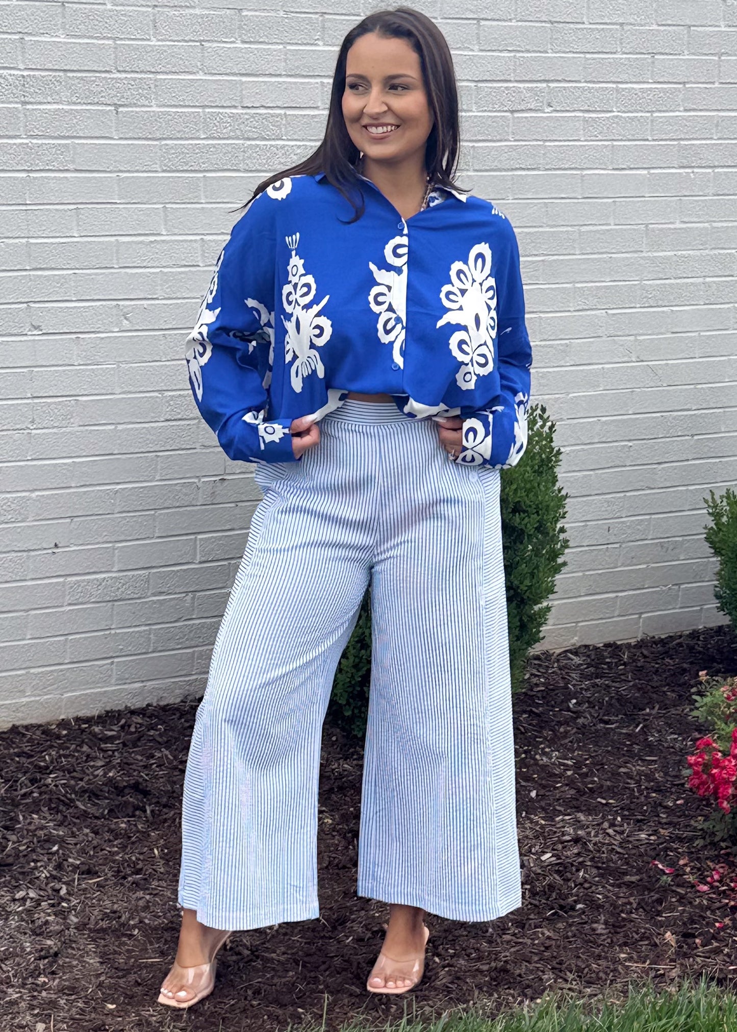 Royal Blue Blouse