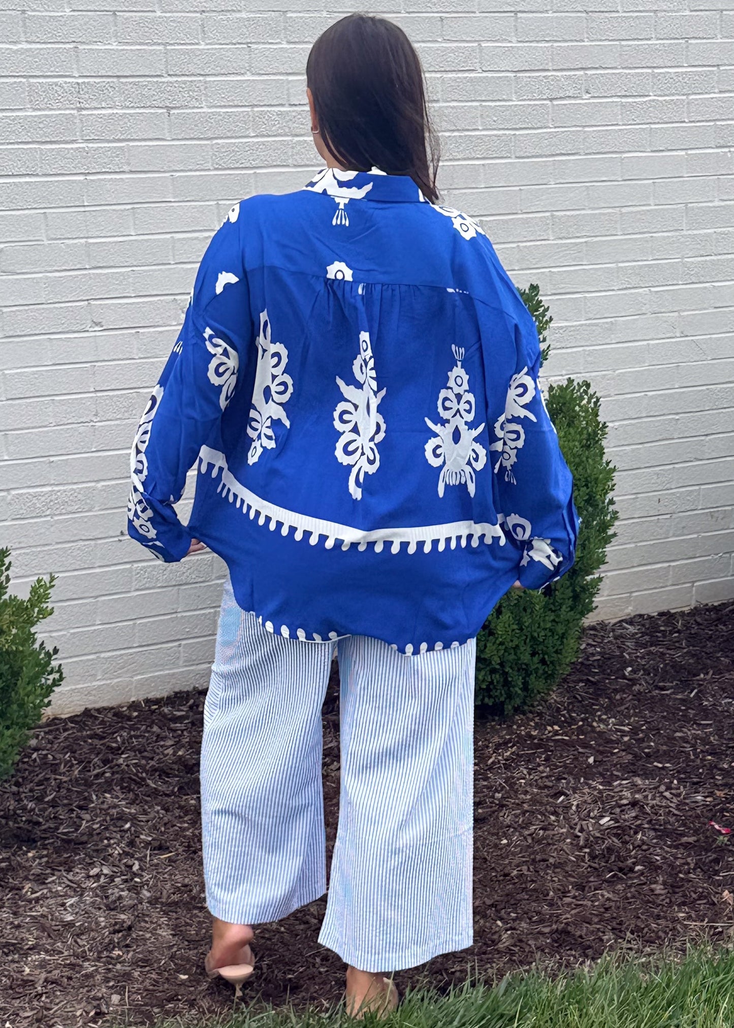 Royal Blue Blouse