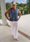 Pinstripe Denim Vest