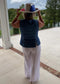 Pinstripe Denim Vest