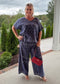 Navy Bandana Flow Pants