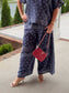 Navy Bandana Flow Pants