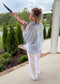 Harbor Stripe Collared Top