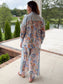 Blue Paisley Pocket Blouse