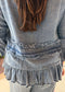 Ruffled Chambray Button-Up