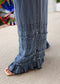 Ruffled Chambray Pants