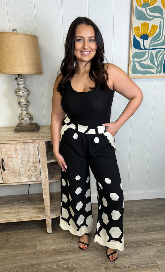 Midnight Mosaic Wide Leg Pants