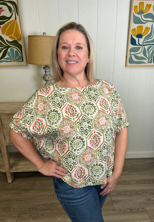 Color Harmony Dolman Top