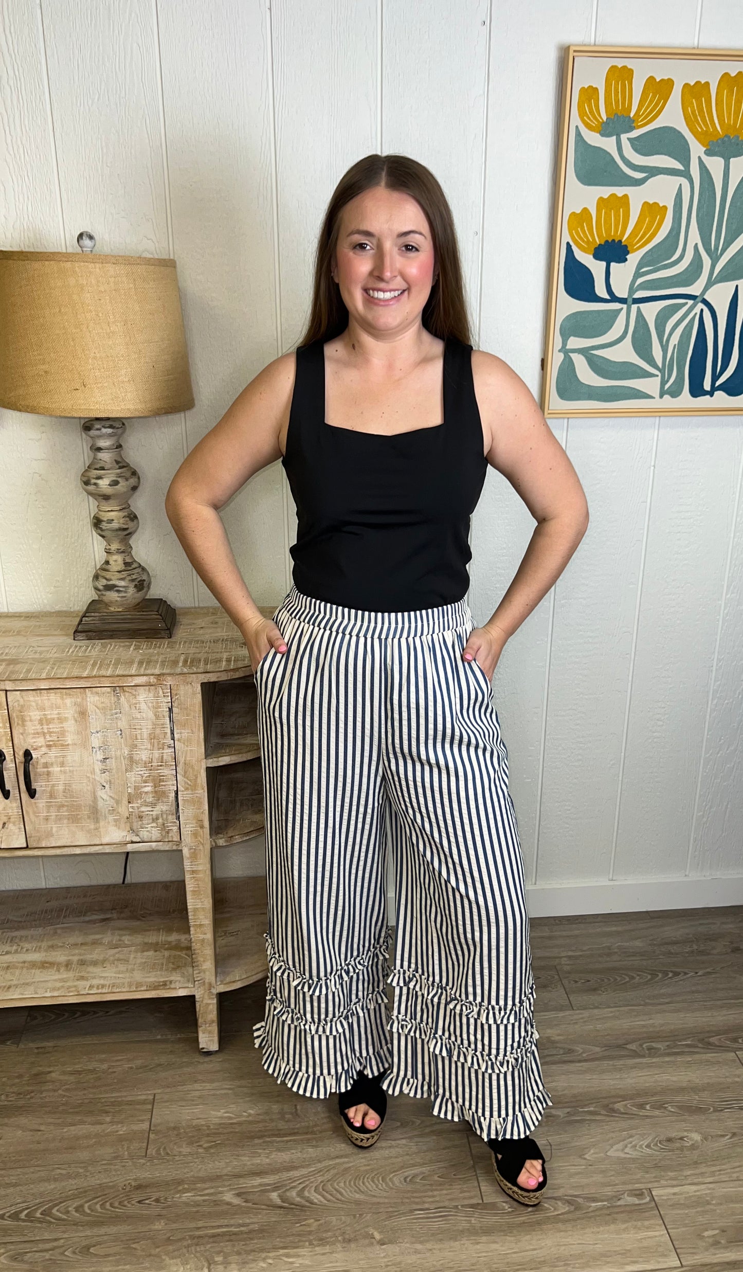 Navy Love Wide Leg Pants