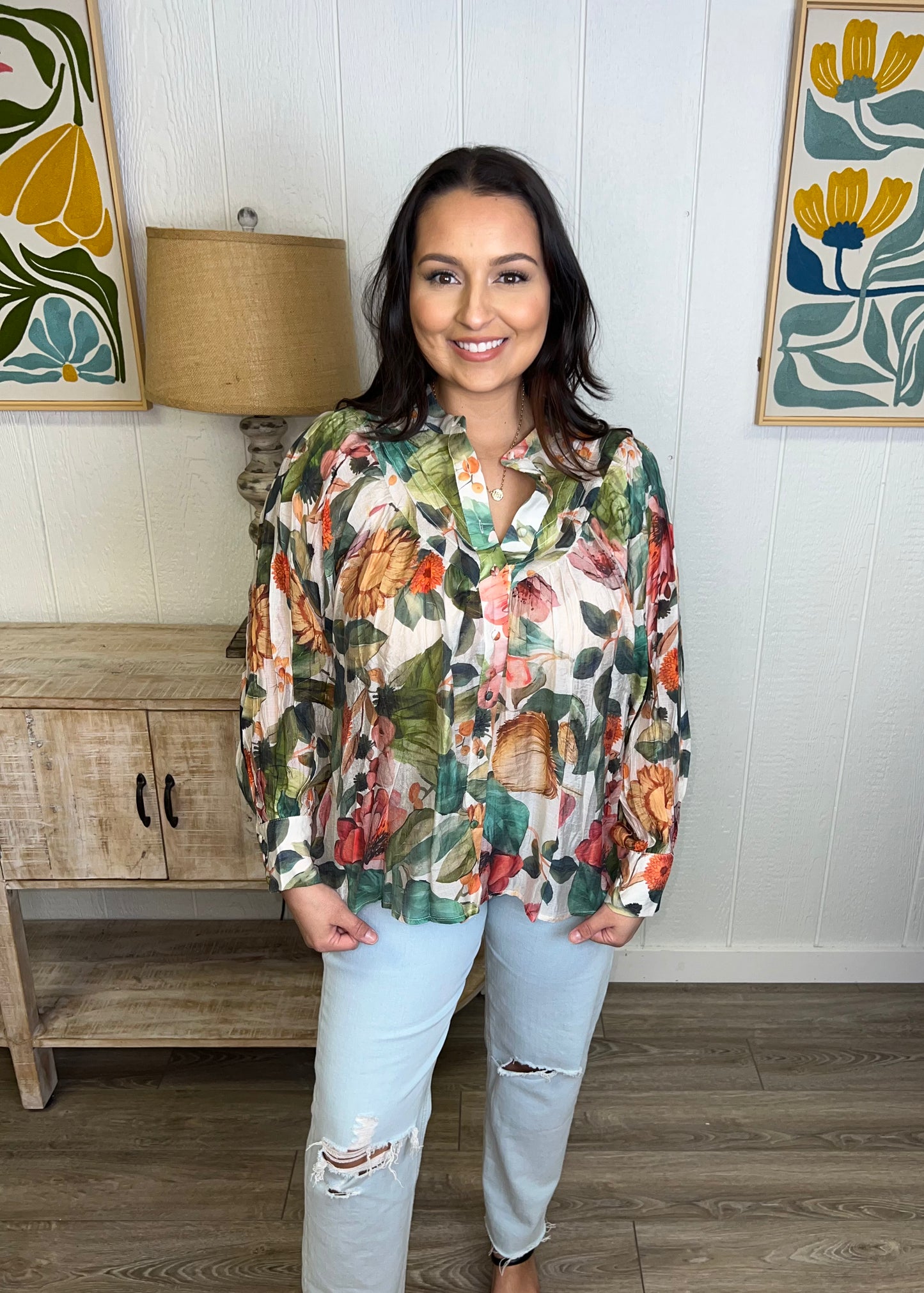 Garden Luxe Silk Blouse