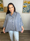 Mixed Stripe Statement Blouse