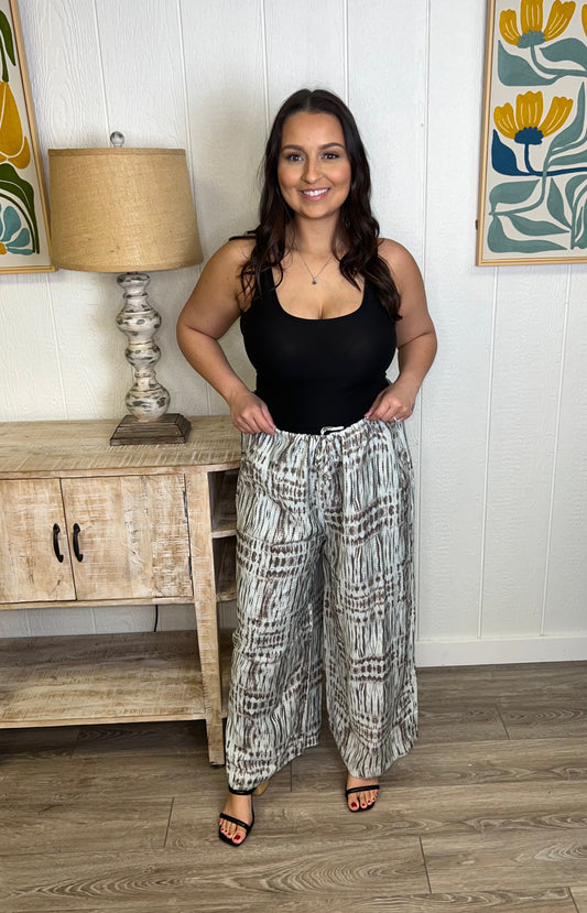Sky Mocha Print Pants