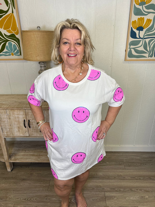 Sparkle & Smile Tee Dress