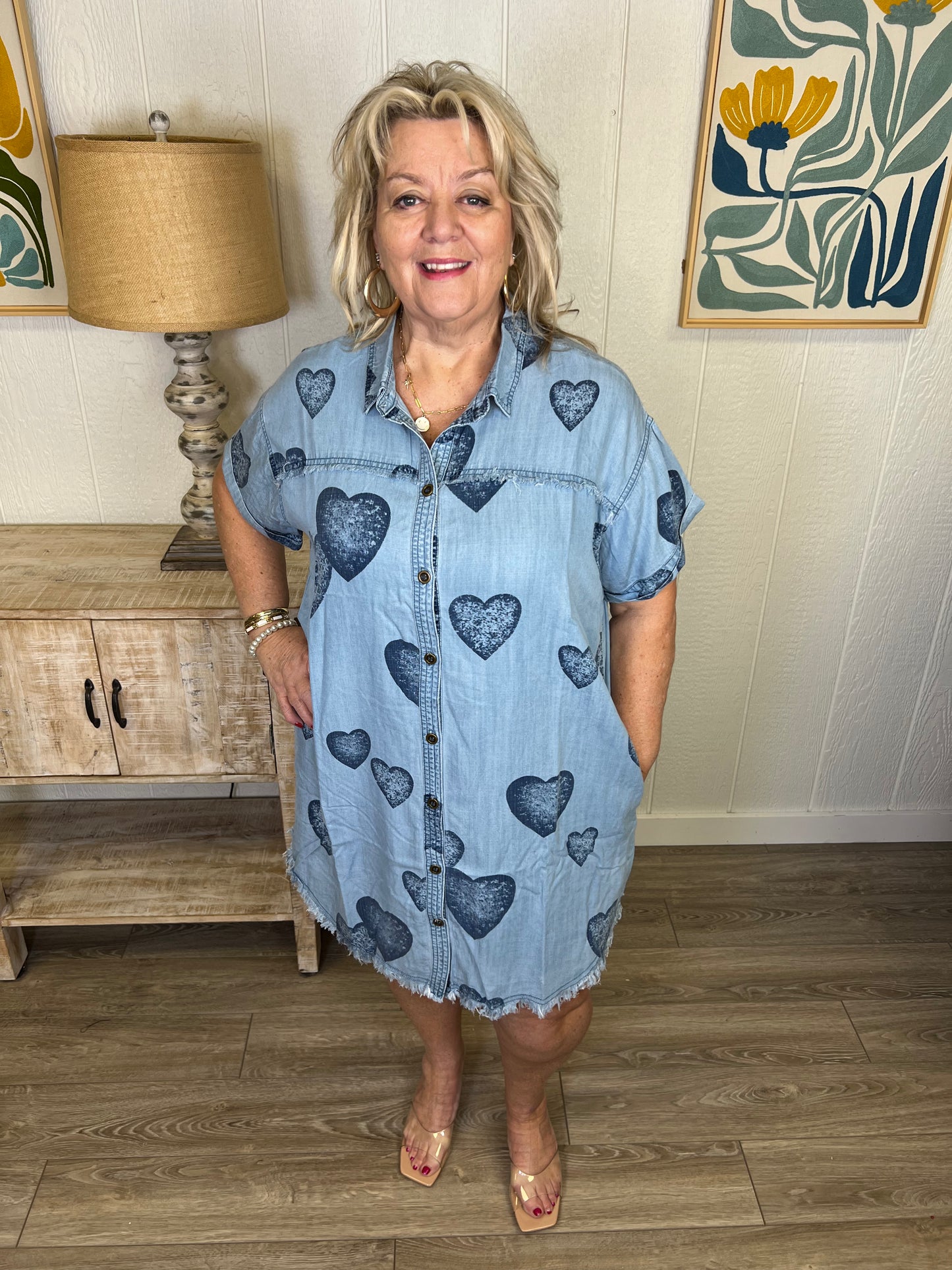 Sweetheart Denim Dress