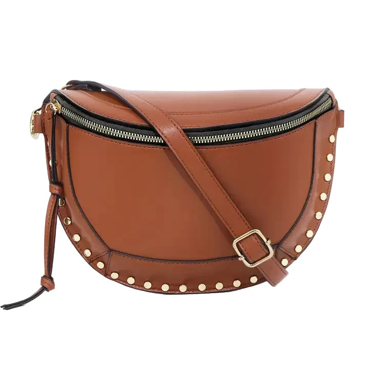 Rivet Checkered Bum Bag Crossbody with Pouch