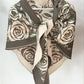 Rose Pattern Triangle Scarf