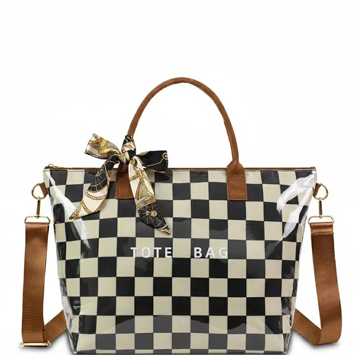 Zippered Waterproof Beach Bag w/Scarf