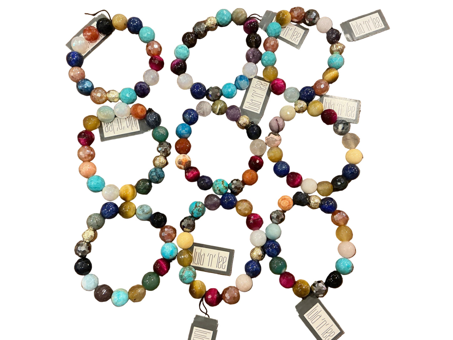 12MM GEMSTONE STRETCH BRAC