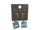 Prism Square Silver Hoop Earrings