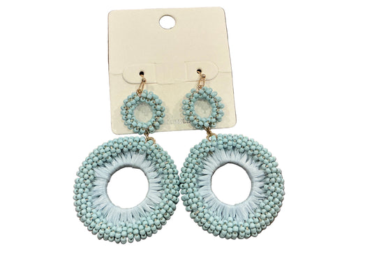 BEADED FRENCH HOOK EARRINGS
