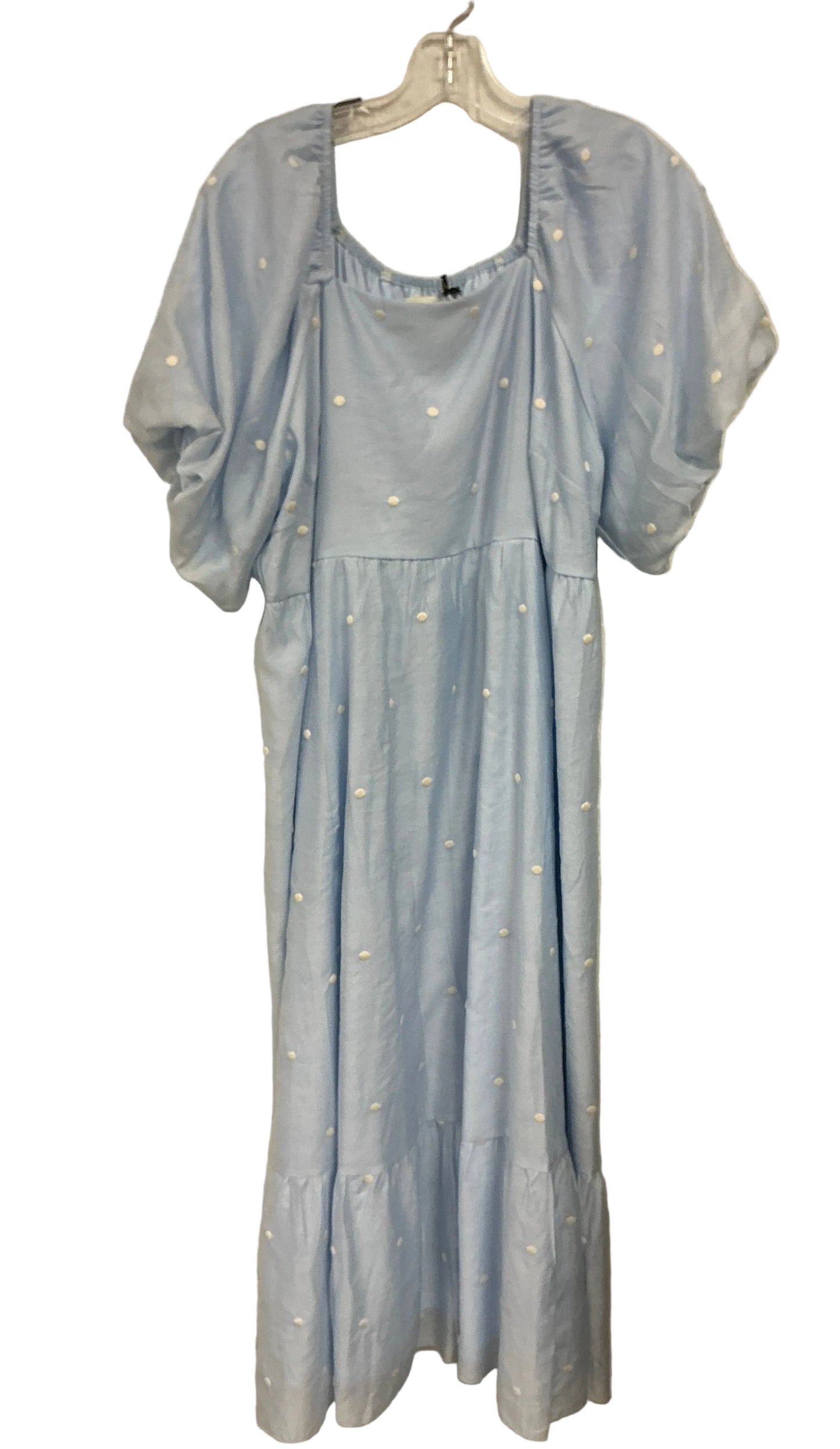BUBBLE SHORT SLV MIDI DRESS