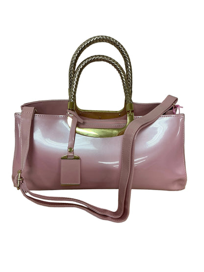 GLOSSY PATENT LEATHER TOTE