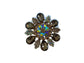 Floral Glass Stone Pin Brooch