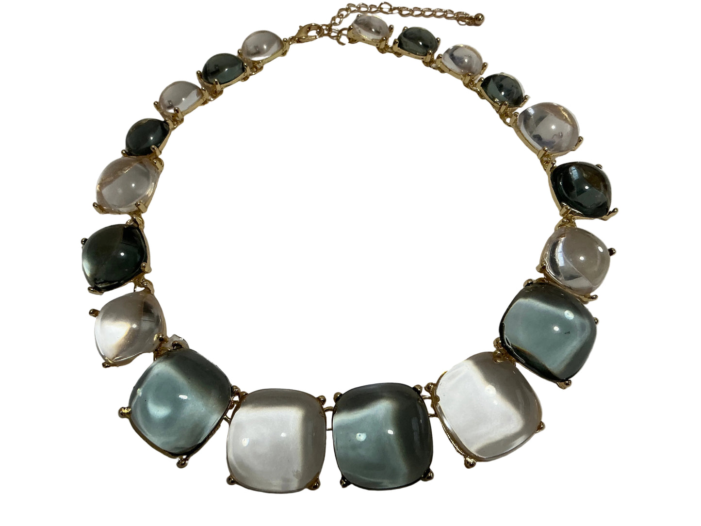 Smoky Geo Stone Necklace