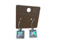 Prism Square Silver Hoop Earrings