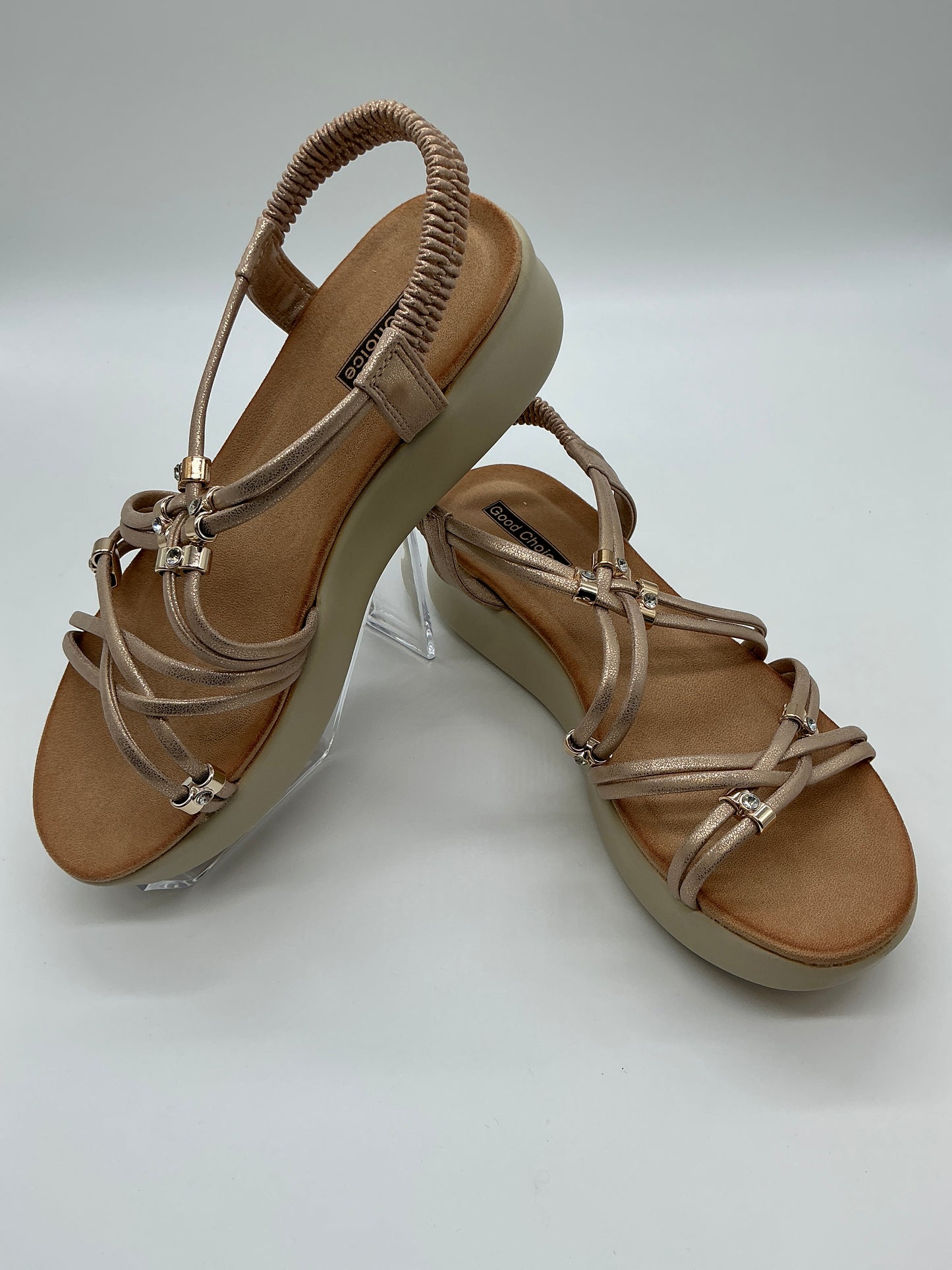 FRAN GOLD STRAP SANDLES(710