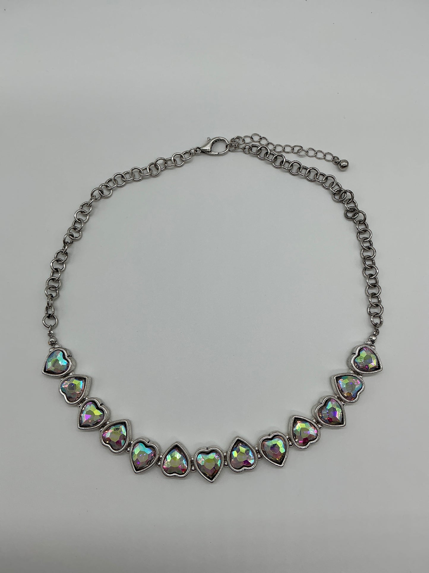 RHINESTONE HEART NECKLACE