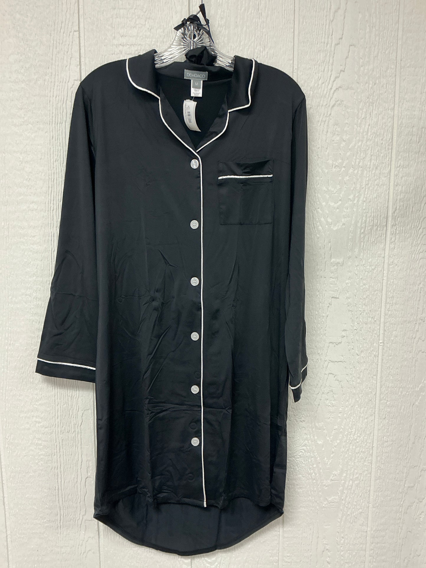 BLK LONG SLV COOLING NIGHT SHIRT
