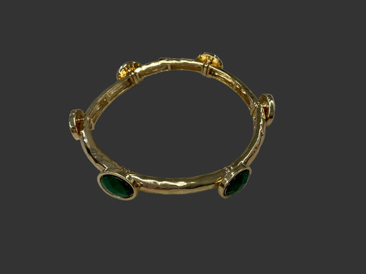 OVAL GLASS STATION BANGLE BRAC