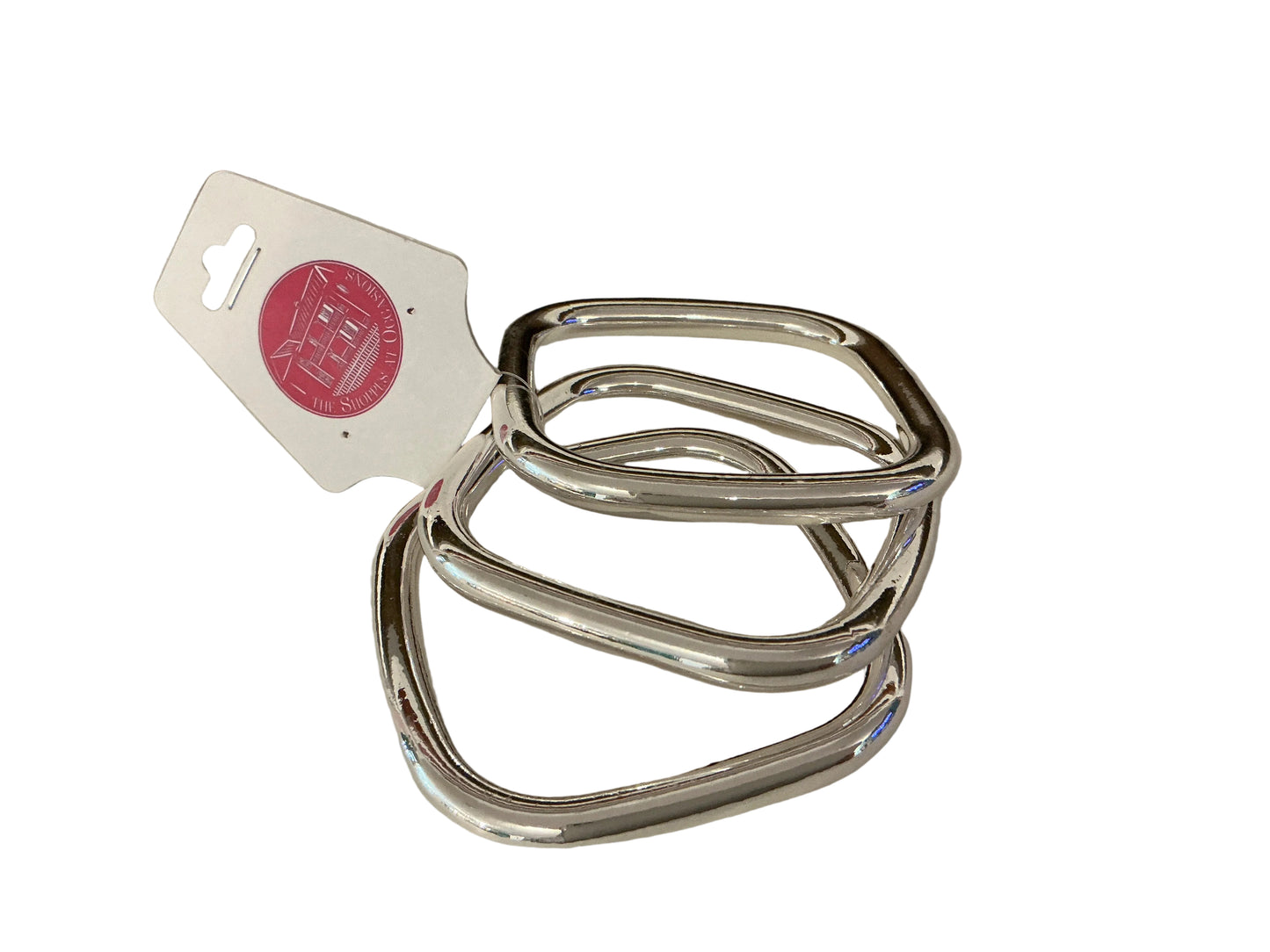 Silver Square Bangle Set