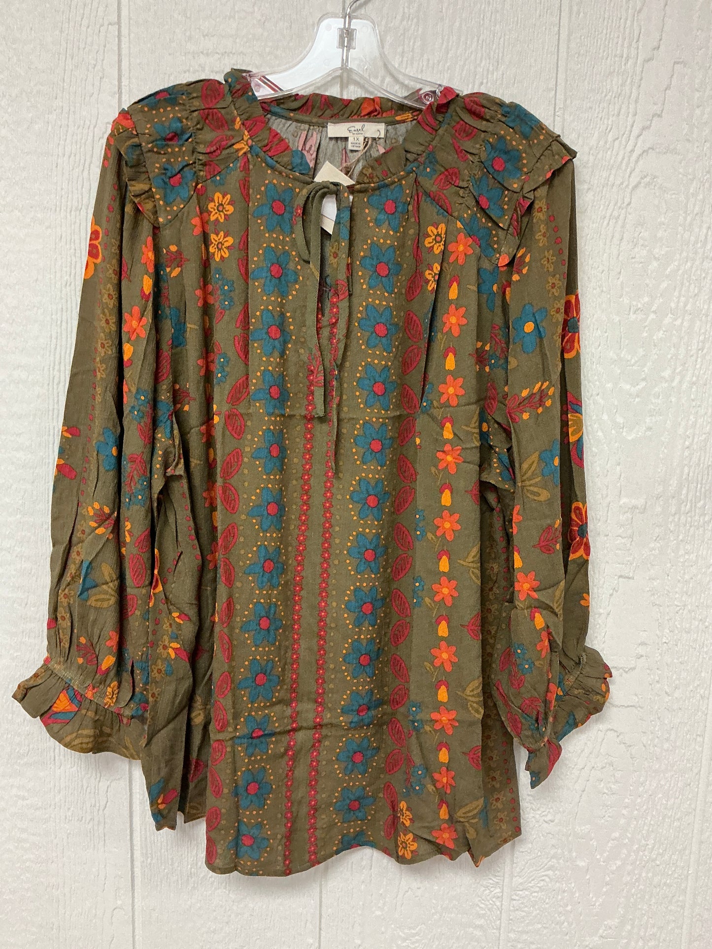 Martini Olive Print Blouse