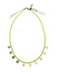COLORFUL SEED BEAD AND GOLD FAN NECKLACE