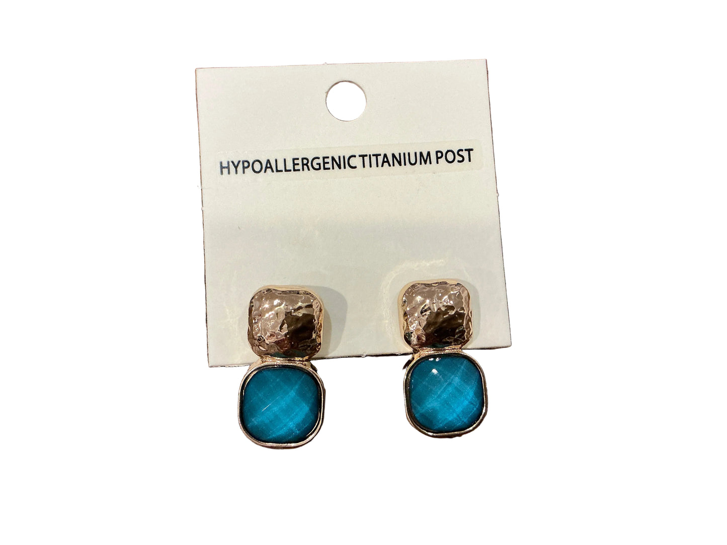 DUBL METAL/STONE EARRING(08694