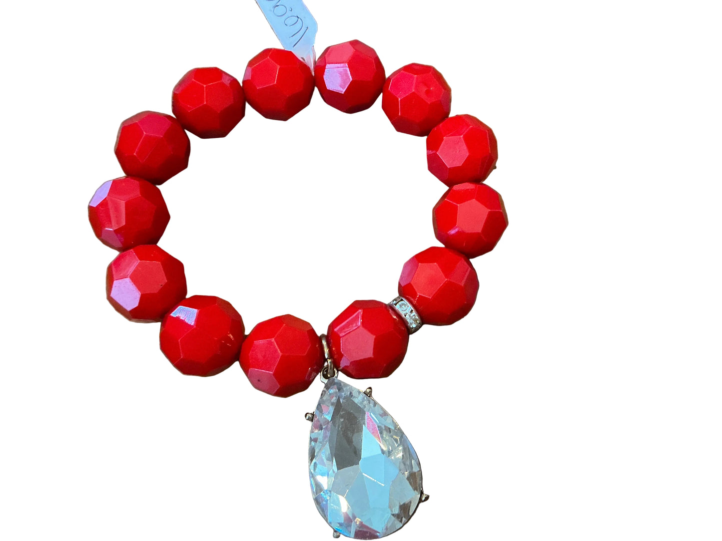 BEADED BRAC W/RHINESTONE