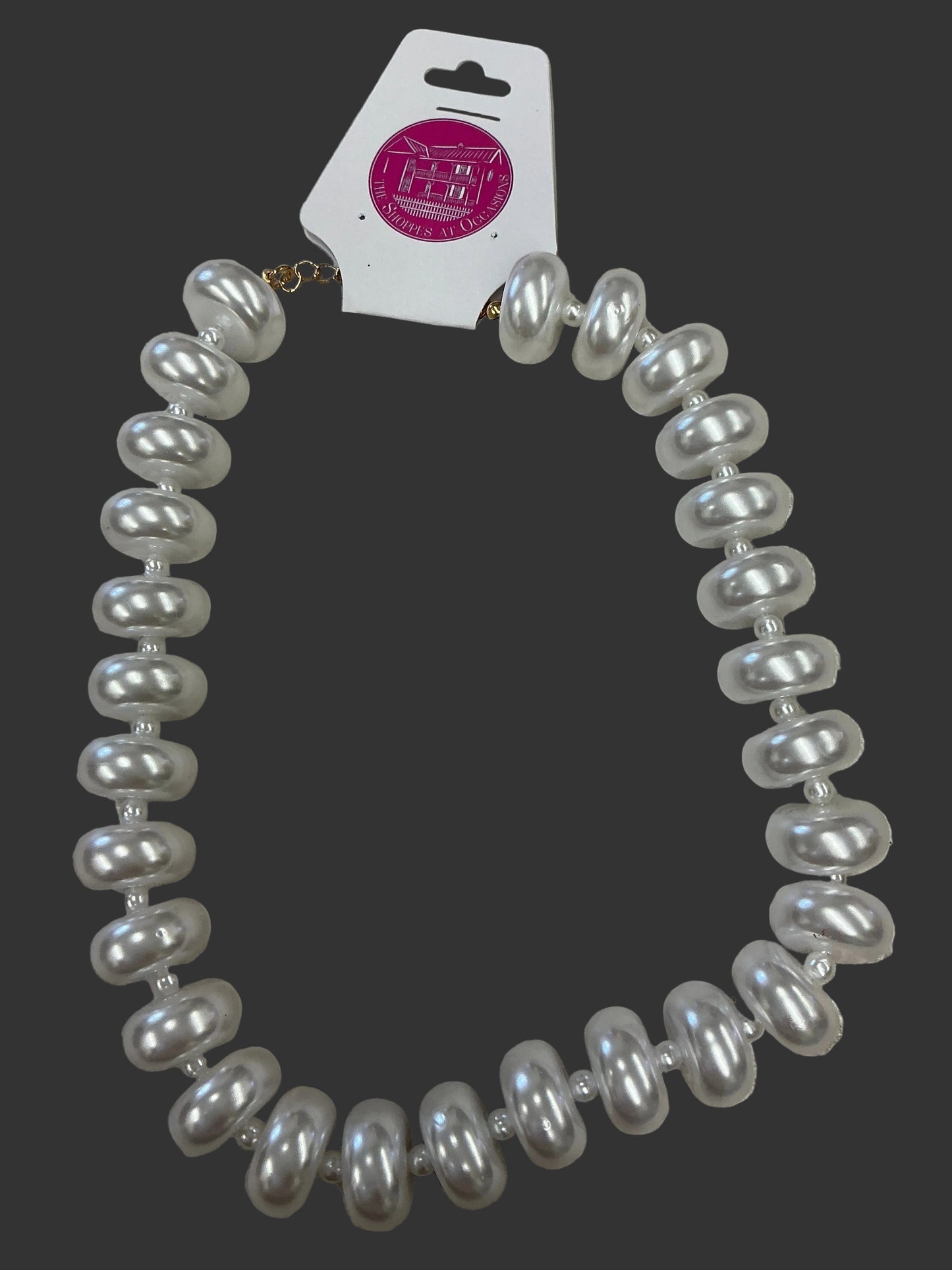 WHITE PEARLIZED BEAD NCK(NE83767