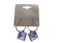 Prism Square Silver Hoop Earrings