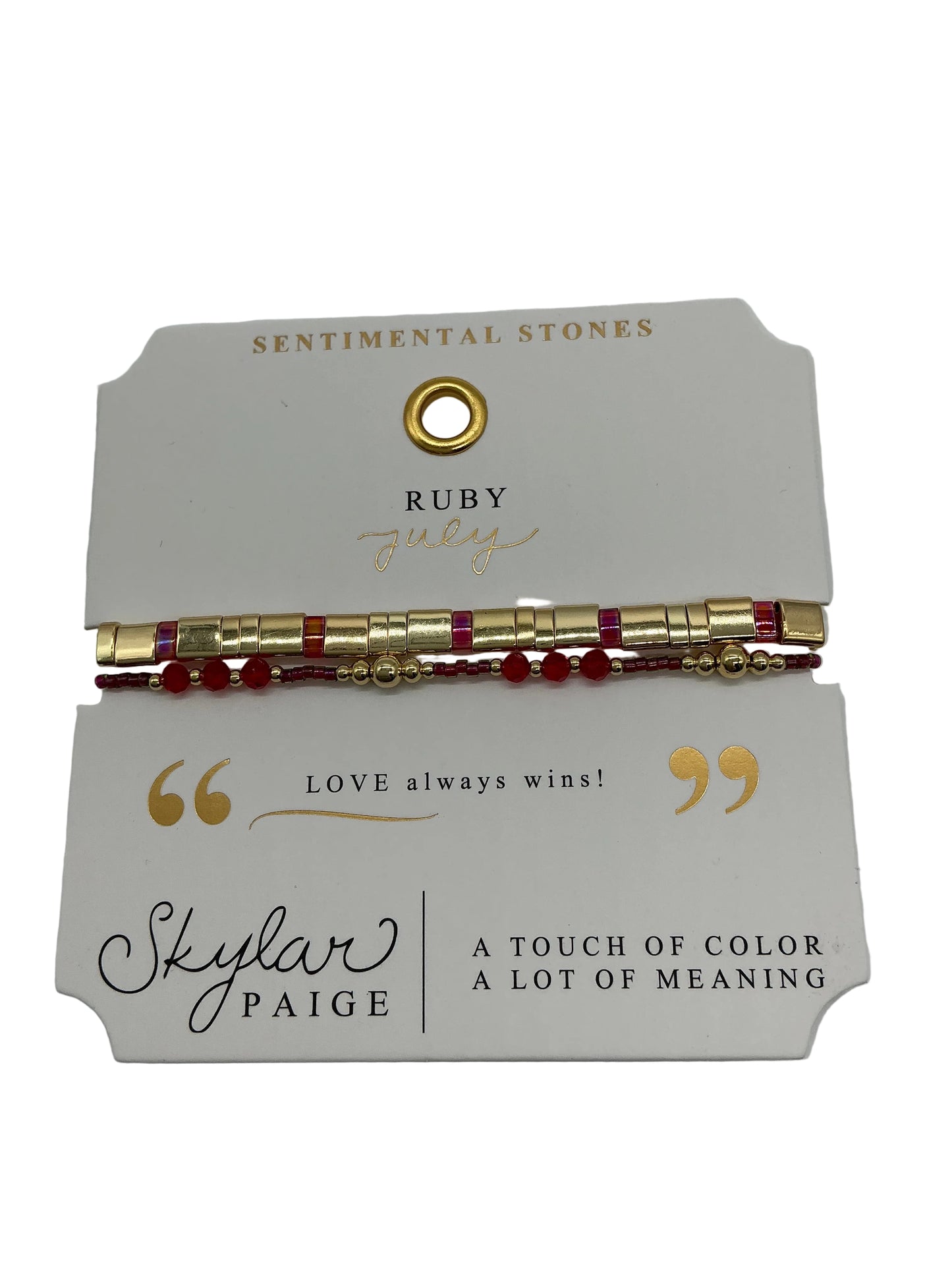 MORSE CODE-SENTIMENTAL STONES COLLECTION BRACELET