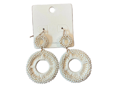 BEADED FRENCH HOOK EARRINGS