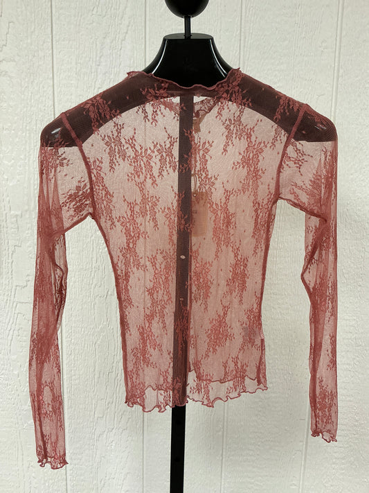 Mauve Sheer Lace Top