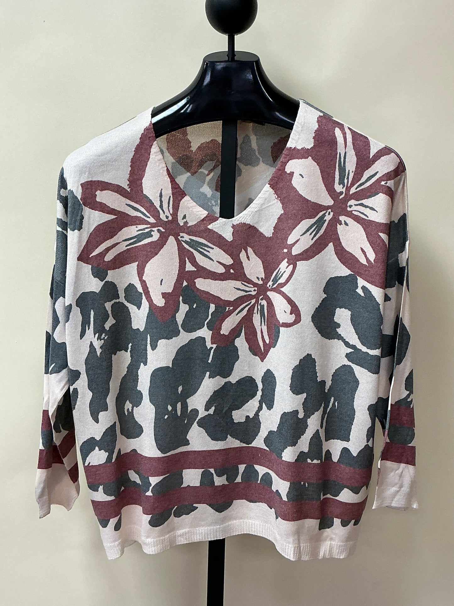 PRINT SWEATERS  TAUPE/BEIGE