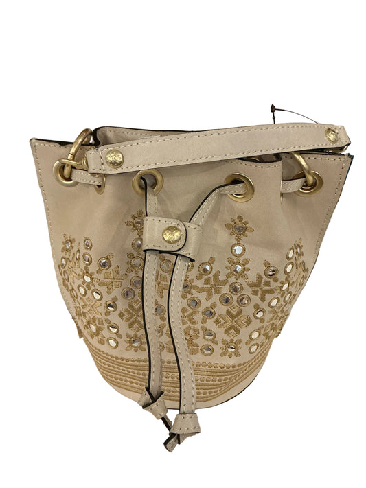 GREEK MIRROR EMB BUCKET BAG
